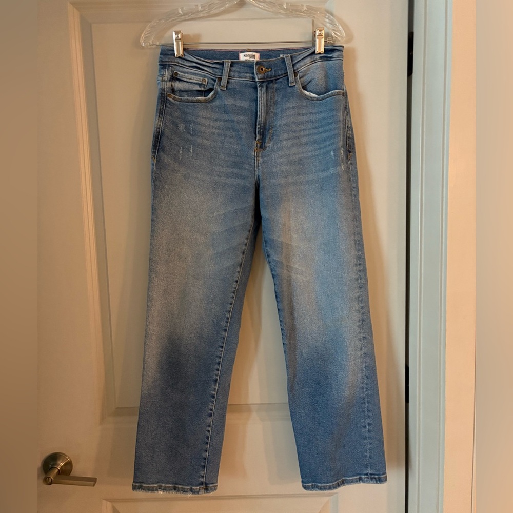 Kensie Women’s Ella High-Rise Straight Leg Jeans